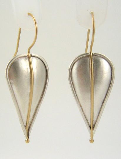 silver and gold earrings