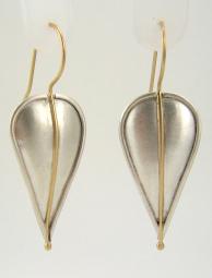 silver and gold earrings